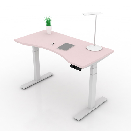 9am-pesk-smart-electric-height-adjustable-table-just-rose-curve-top-white-frame-frontview