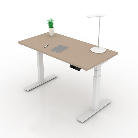 9am-pesk-smart-electric-height-adjustable-table-peruvian-clay-top-white-frame-frontview