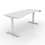electronic-height-adjustable-table-curve-i-white-top-white-frame-prespective-1