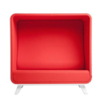 Front view of the red Box Sofa