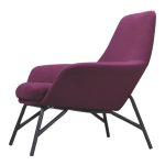 Side profile of the Helios H5180 Fabric Purple Arm Chair