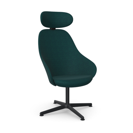 A three-quarter view of the minimalist Senator Ad-Lib Work Lounge chair