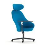 A front-angled view of the Senator Ad-Lib Work Lounge chair in blue