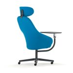 "Side profile view of the Senator Ad-Lib Work Lounge chair in blue