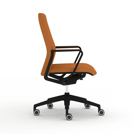 Side profile view of the Senator Qdos Mid Back Chair