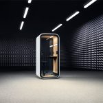 Framery One Compact Work Pod - white framery one compact design in black room