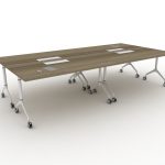 SS Folding Table - Cluster - Meeting Table Perspective
