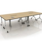 SS Folding Table - Cluster - Folding table Perspective - Wooden Patterns