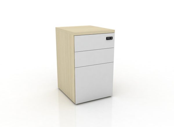 Wooden Pedestal - White Drawer