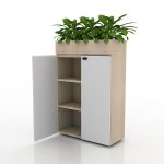 Planter Box with Storage Cabinet - Small Drawer Cabinet