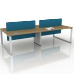 SQO Workstations - Office Table SG - 2 Seater - Blue